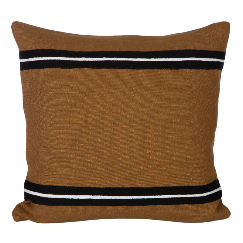 Funda Cojín Lino Bordado Skagen Gold 45x45 cm