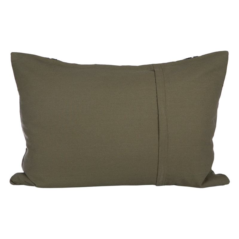 Funda Cojín Lino Bordado Skagen Kaki 50x70 cm