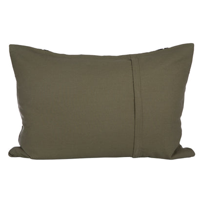 Funda Cojín Lino Bordado Skagen Kaki 50x70 cm