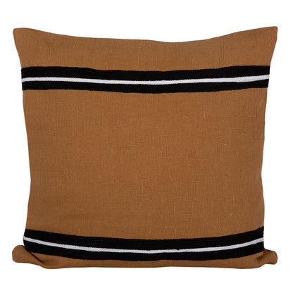 Funda Cojín Lino Bordado Skagen Tabac 45x45 cm