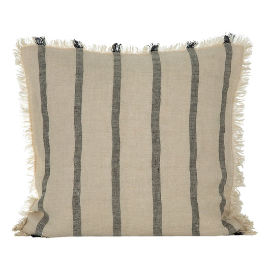 Funda Cojín Lino Somme Natural/Negro 65x65 cm
