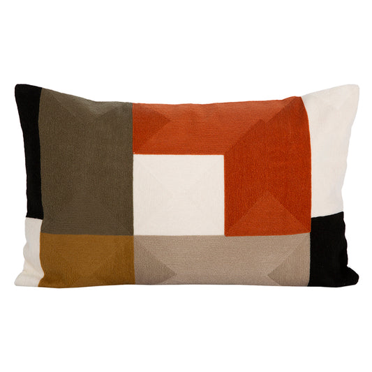 Funda Cojín Algodón Bordado Tamba Brick 40x60 cm