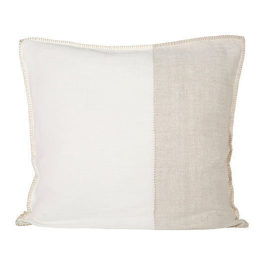 Funda Cojín Lino Aube Marfil/Natural 65x65 cm