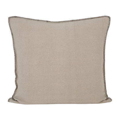 Funda Cojín Lino Aube Natural/Negro 65x65 cm