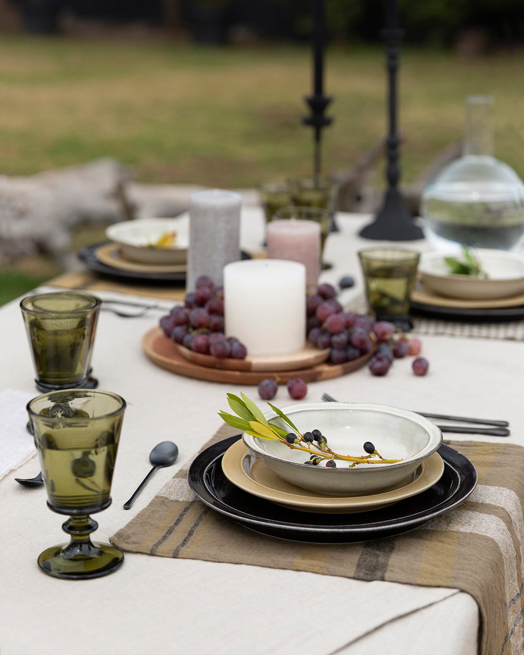 Cubierto Monet Negro Set de 6 Cucharas de Té
