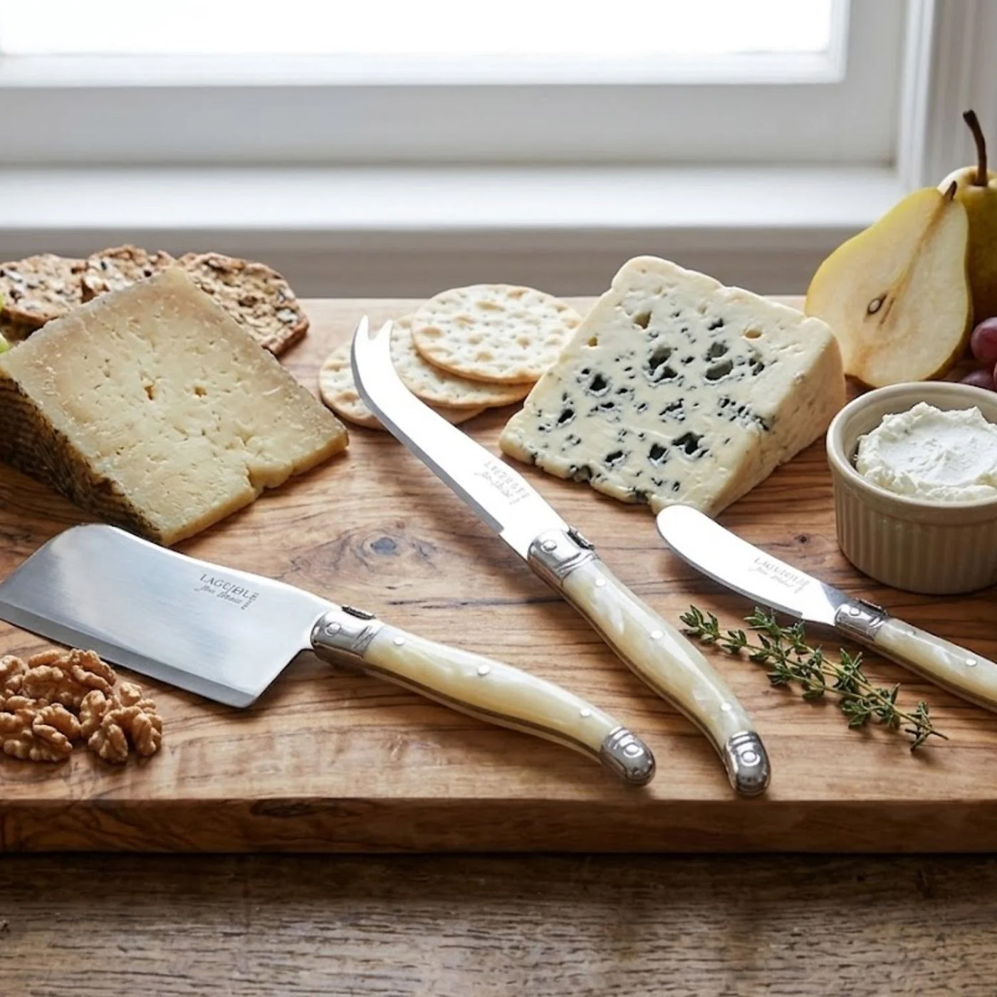 Laguiole Set 3 cuchillos queso Marmol Jean Dubost