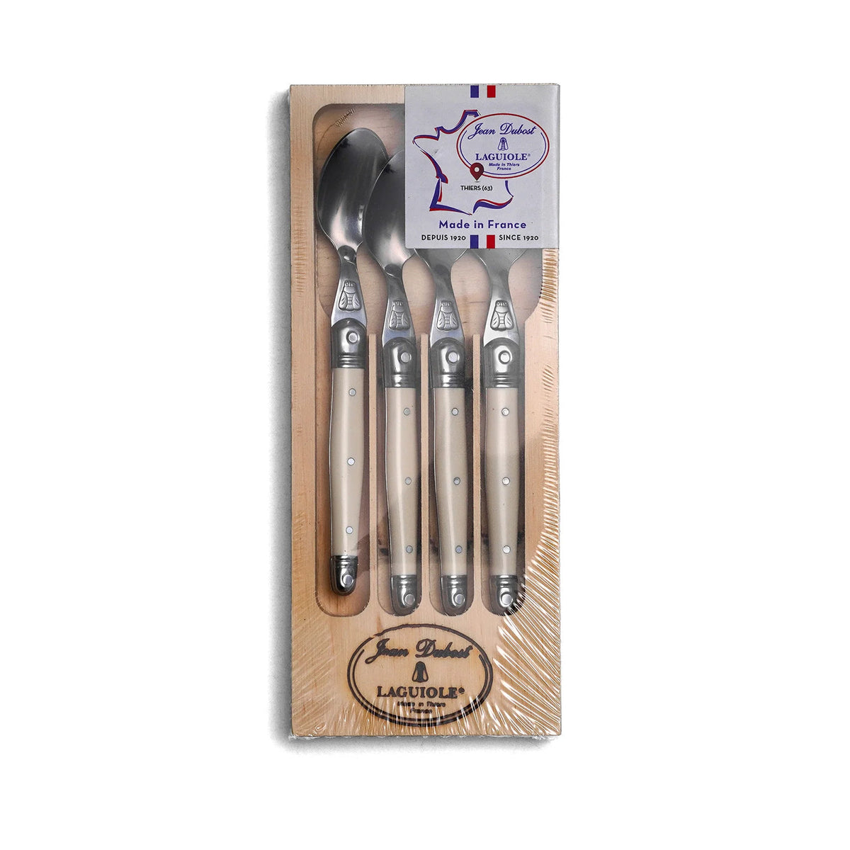 Laguiole Set 4 Cucharas Moka Ivory Jean Dubost