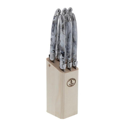 Laguiole Bloque 6 Cuchillos Dark Grey Jean Dubost