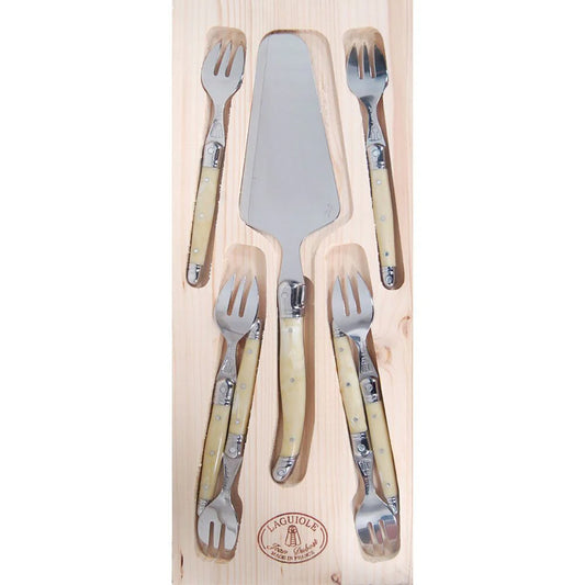 Laguiole Set 7 piezas torta mármol Jean Dubost