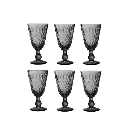 SET 6 COPAS LYONNAIS GRIS 230ML