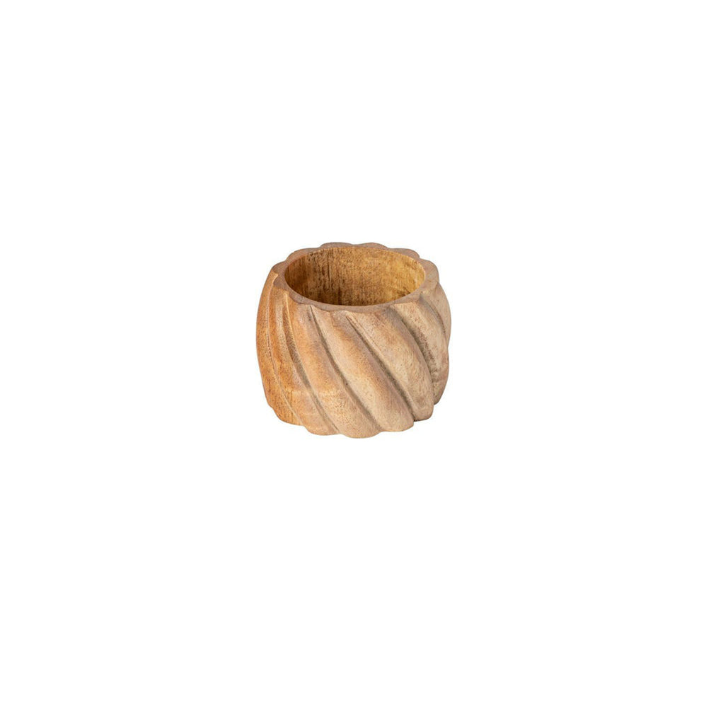 Set 4 Anillos para Servilleta Madera Clara 