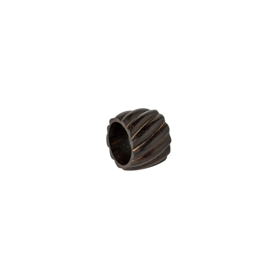 Set 4 Anillos para Servilleta Madera Oscura 