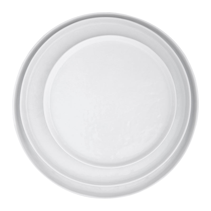 Loza Porcelino Blanco Set de 2 Platos Base 31 cm