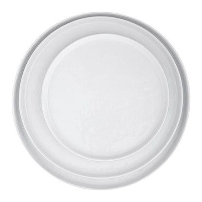 Loza Porcelino Blanco Set de 4 Platos de Postre 22 cm