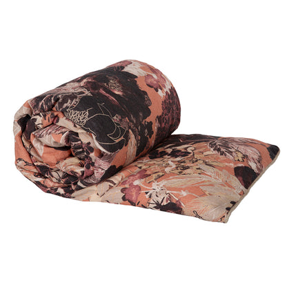 Funda Piecera Lino Estampada Sienne Mocaccino 85x200 cm