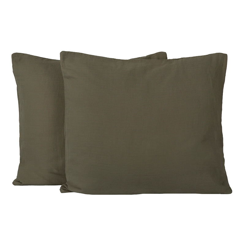 Funda Cojín Mykonos Kaki 65x65 cm - Set de 2