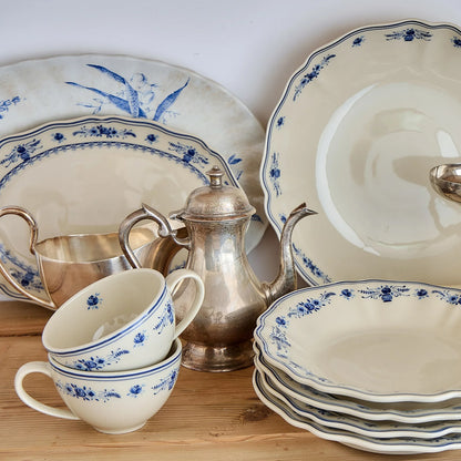 Plato Ovalado VILA 32 cm Beige-Blue