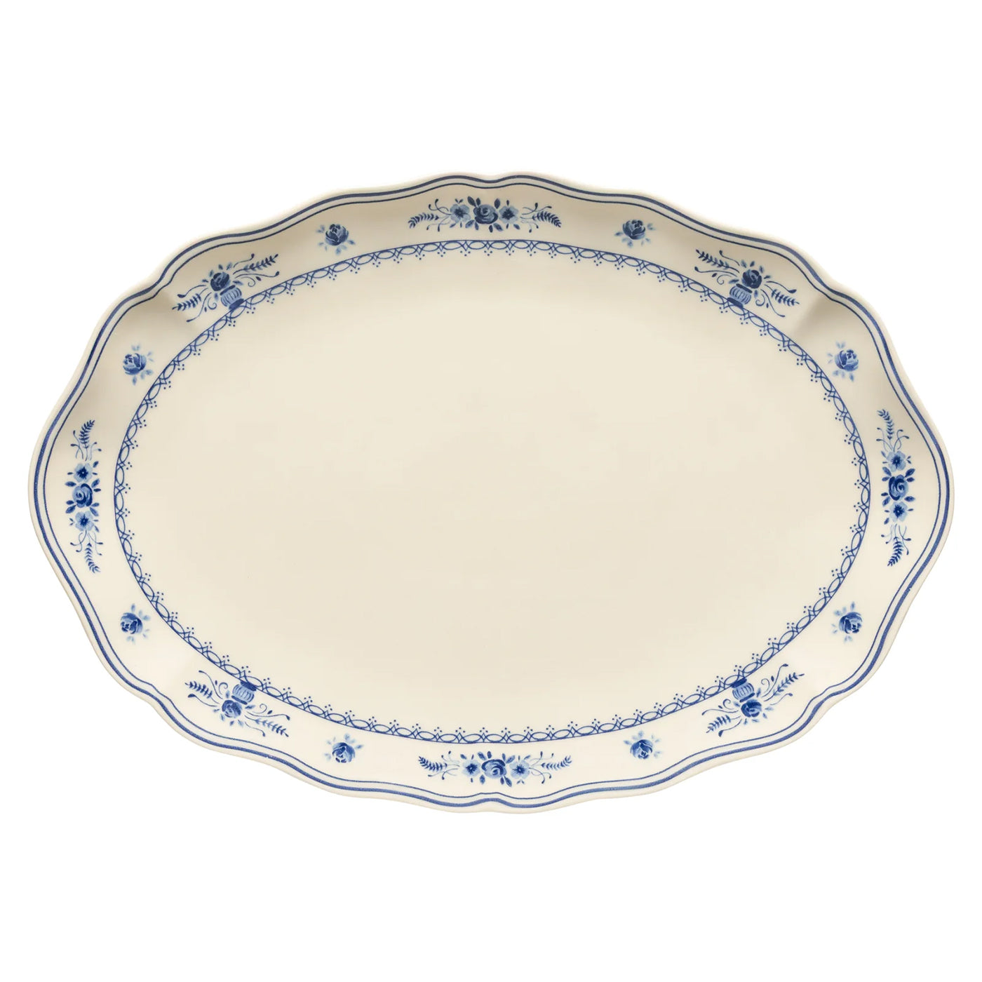 Plato Ovalado VILA 40 cm Beige-Blue