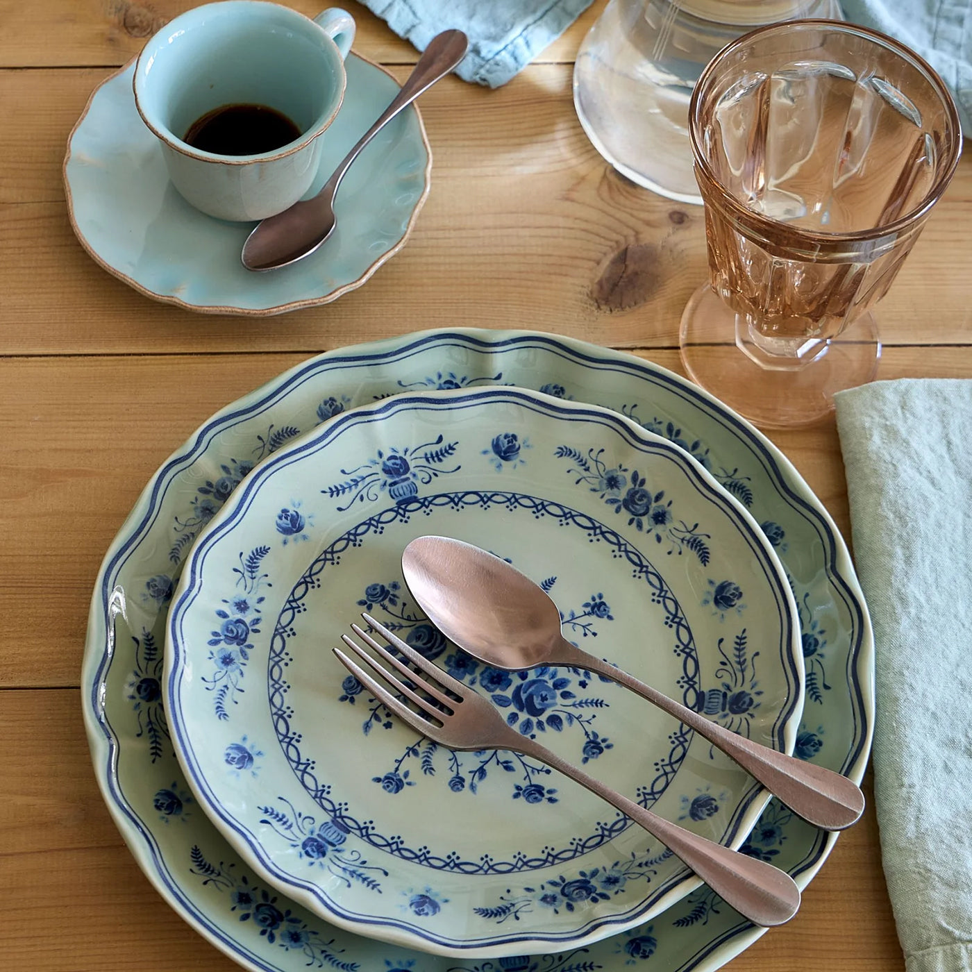 6 Platos Ensalada/Postre VILA 21 cm Olive-Blue