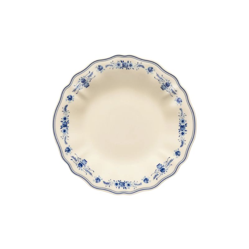 6 Platos Hondo Pasta VILA 25 cm Beige-Blue