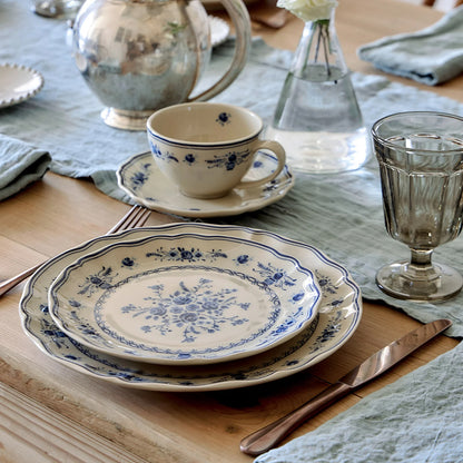 6 Platos Grande VILA 27 cm Beige-Blue