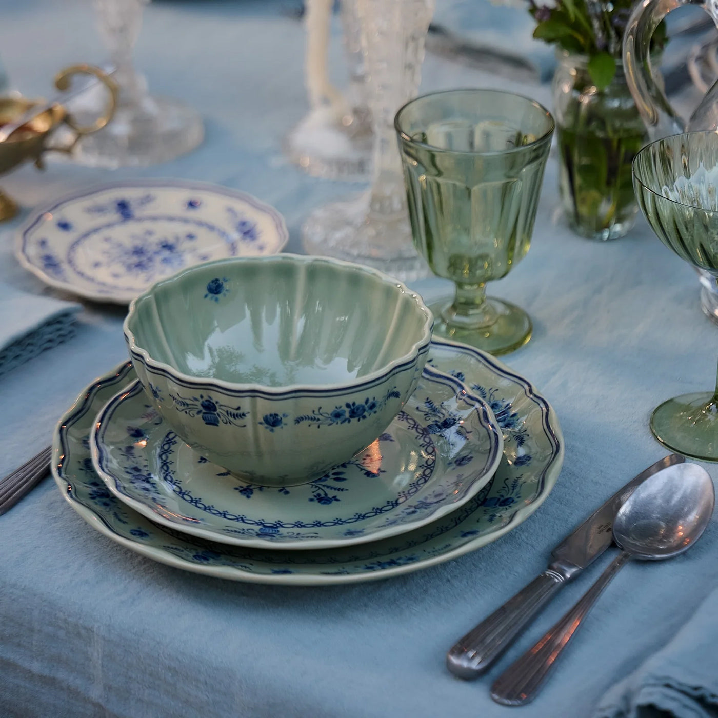 6 Bowls Sopa/Cereal VILA 16 cm Olive-Blue