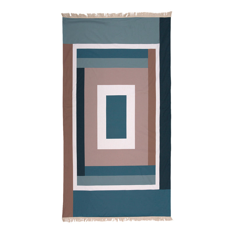 Toalla Playa Kikoy Zanzíbar Jade 90x170 cm