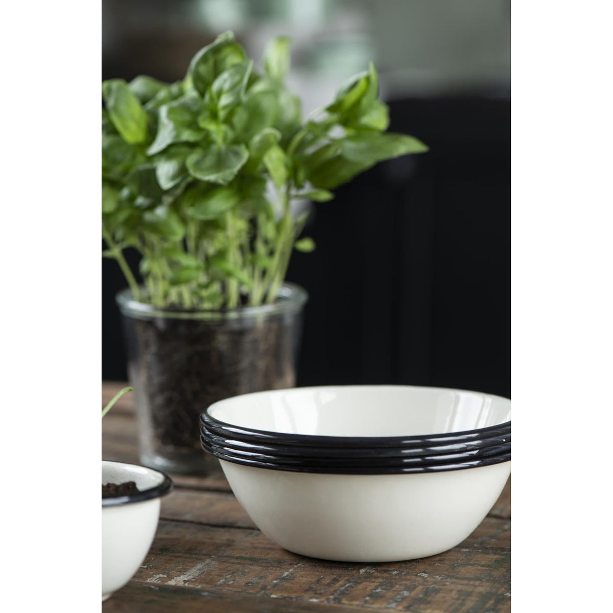Bowl Enlozado Crema /  Interior Blanco
