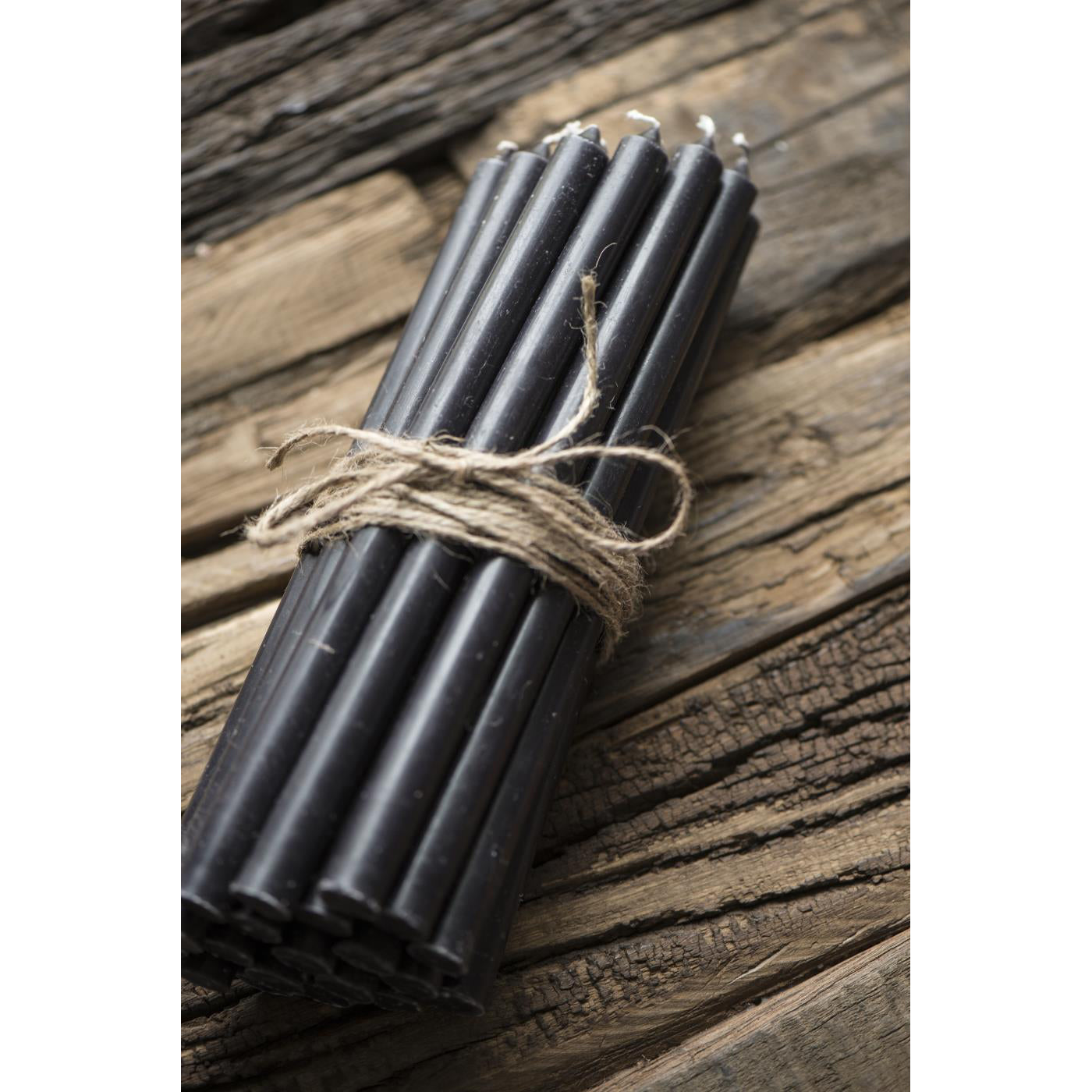Vela Taper Negro Ø:1.3 H:20 cm
