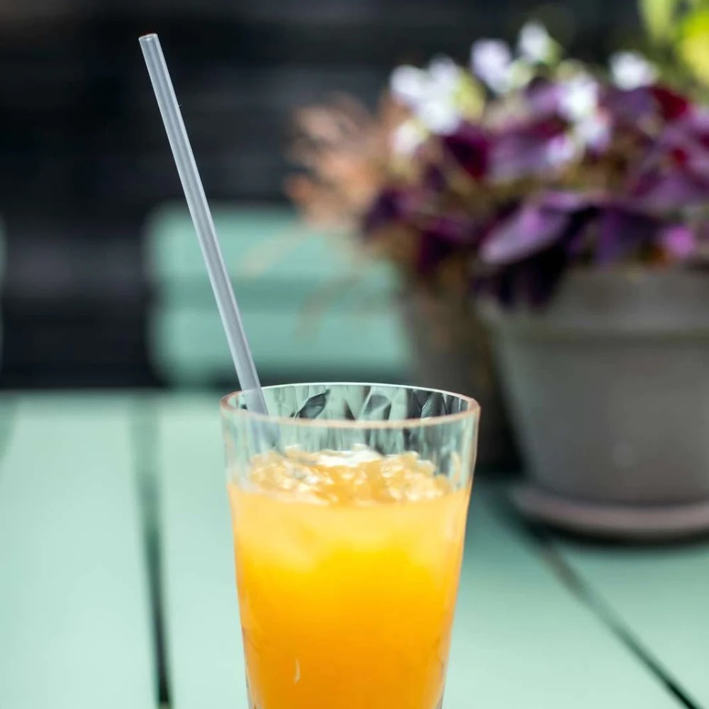 Set 8 bombillas transparente con cepillo CHEERS STRAWS