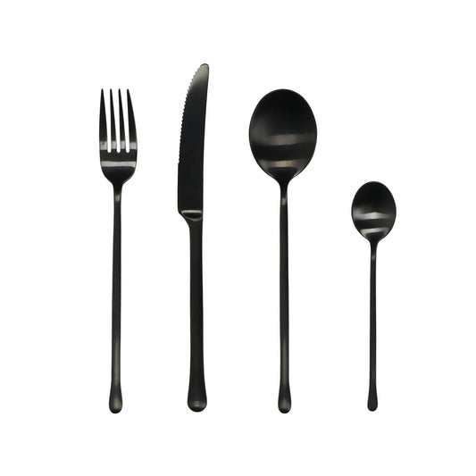 Set 24 Cubiertos Monet Negro (6 Personas)