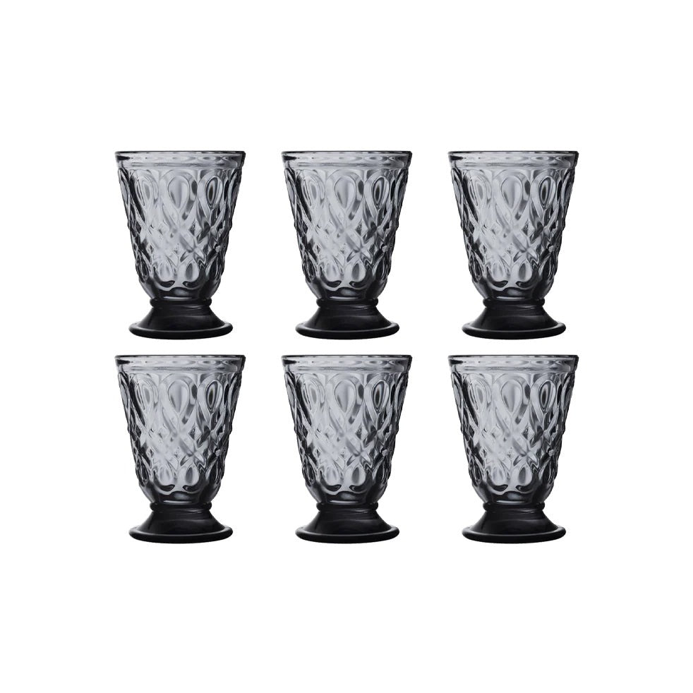 SET 6 VASOS LYONNAIS GRIS 200ml
