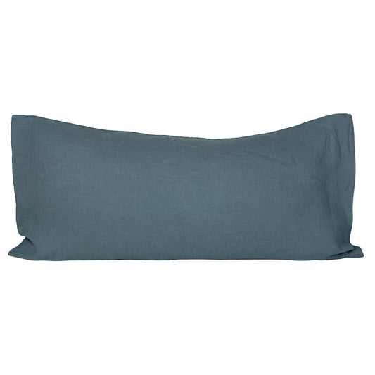 Funda Cojín Lino Viti Bleu Stone 55x110 cm