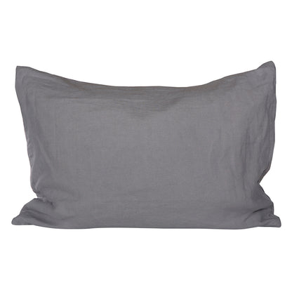 Funda de plumón Lino Humo con fundas de almohadas