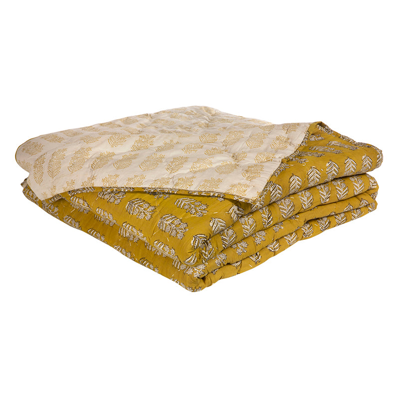 Cubrecama Algodón reversible Bangalore Mustard