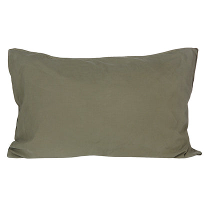 Funda Almohada Algodón Percal  Kaki