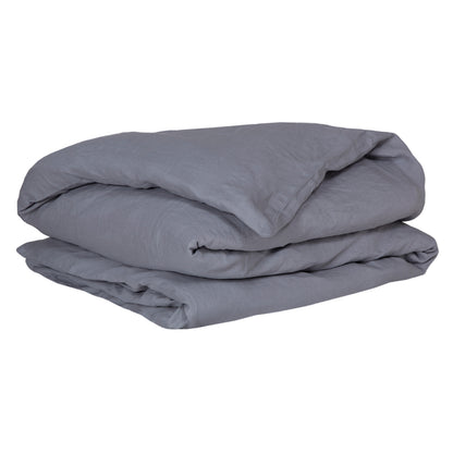Funda de plumón Lino Humo con fundas de almohadas