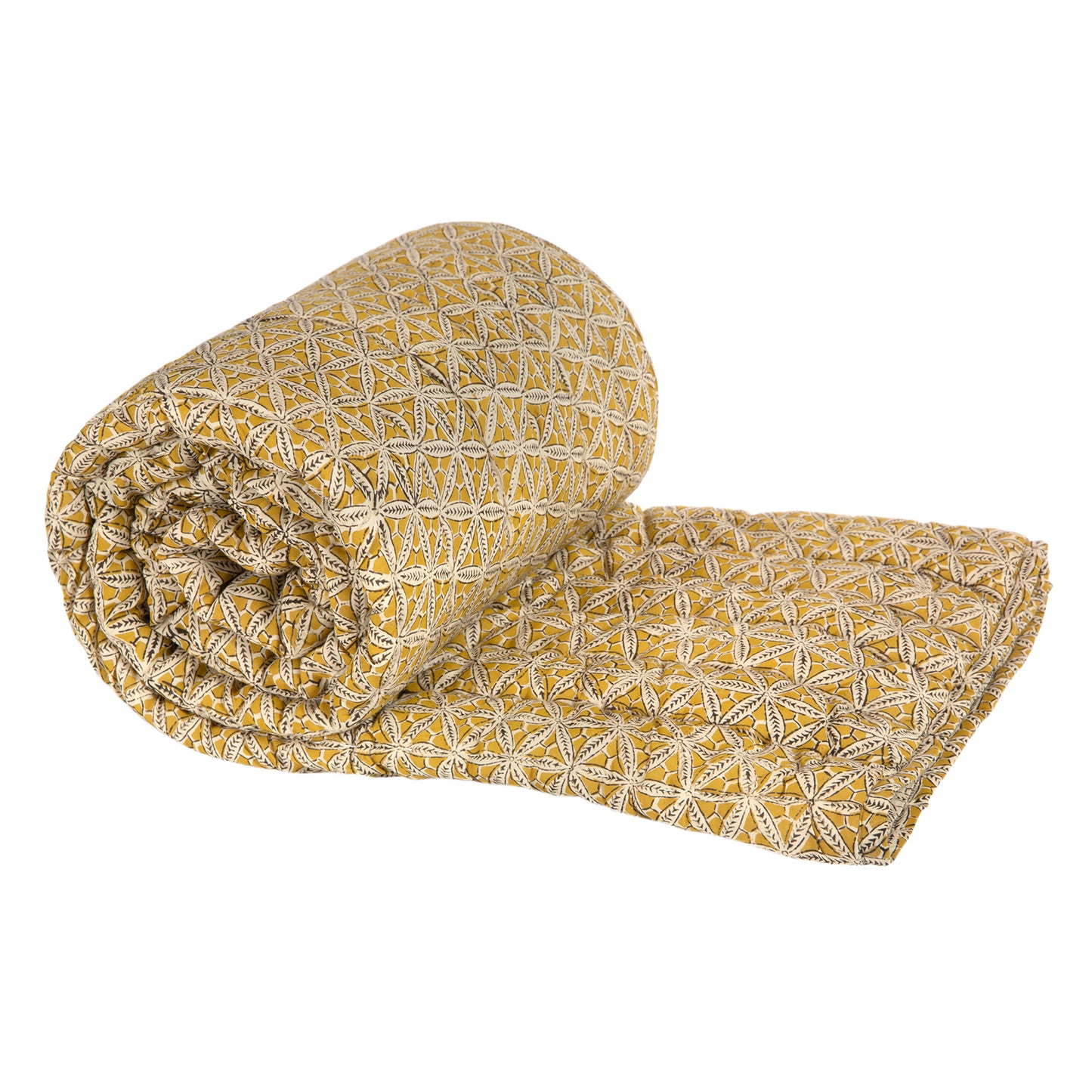 Piecera algodón reversible Chennai Mustard Black