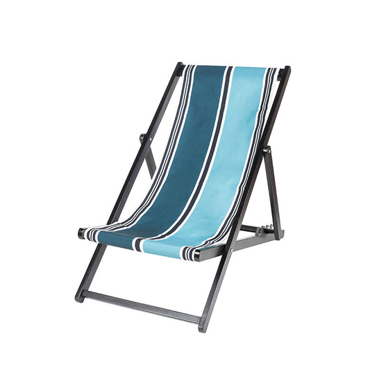 Silla Chilienne negra con funda Swan Bleu de Prusse